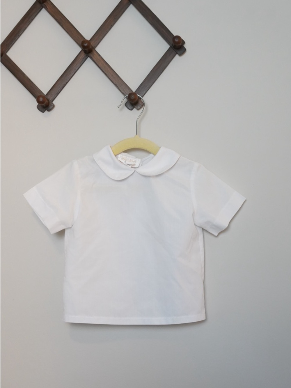 Sir John Classic White Peter Pan Collar Kids Shirt Size 2T